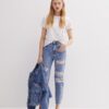 Ripped Mom Jeans - Contains Recycled Cotton - Image 4